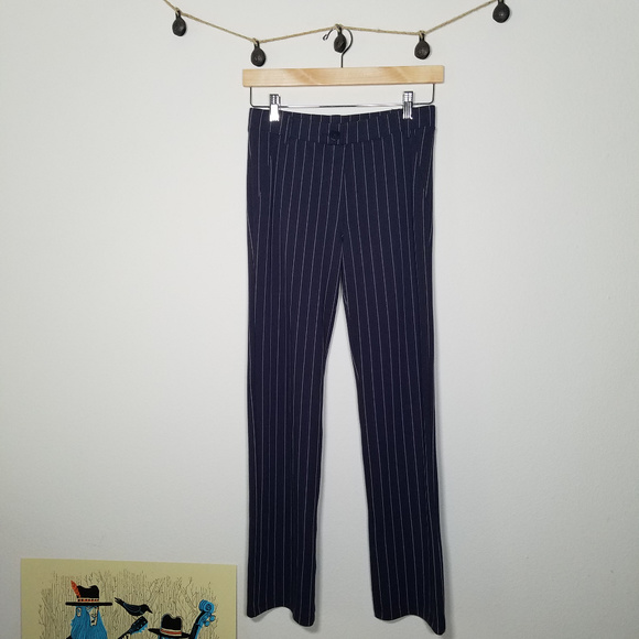 red and white pinstripe pants